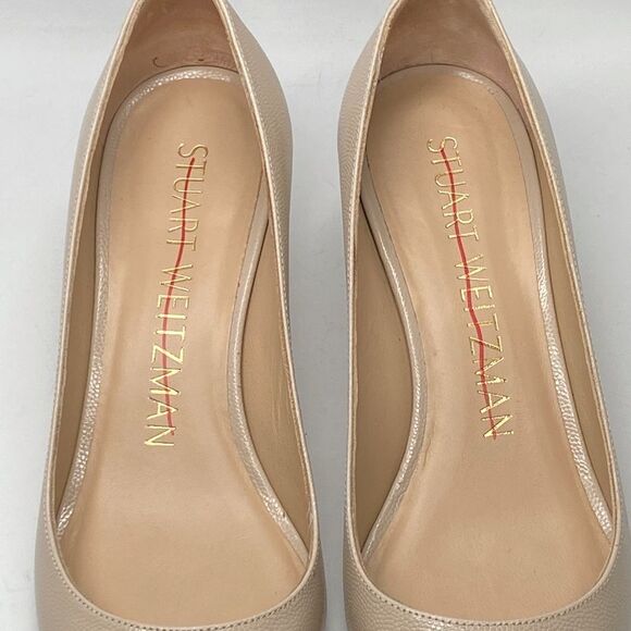Stuart Weitzman Leather Kitten-Heel Pumps size 6.5 - Picture 3 of 11